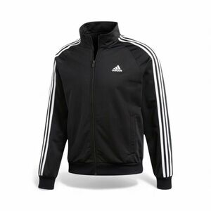 Adidas Men's essentials 3 stripes track jacket Size XL black new with tags